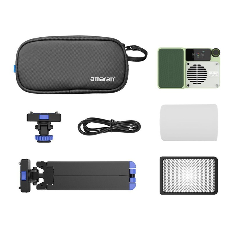 amaran Ace 25c Travel Ready Compact LED Light Creator Kit with Long-Lasting Battery (Green)