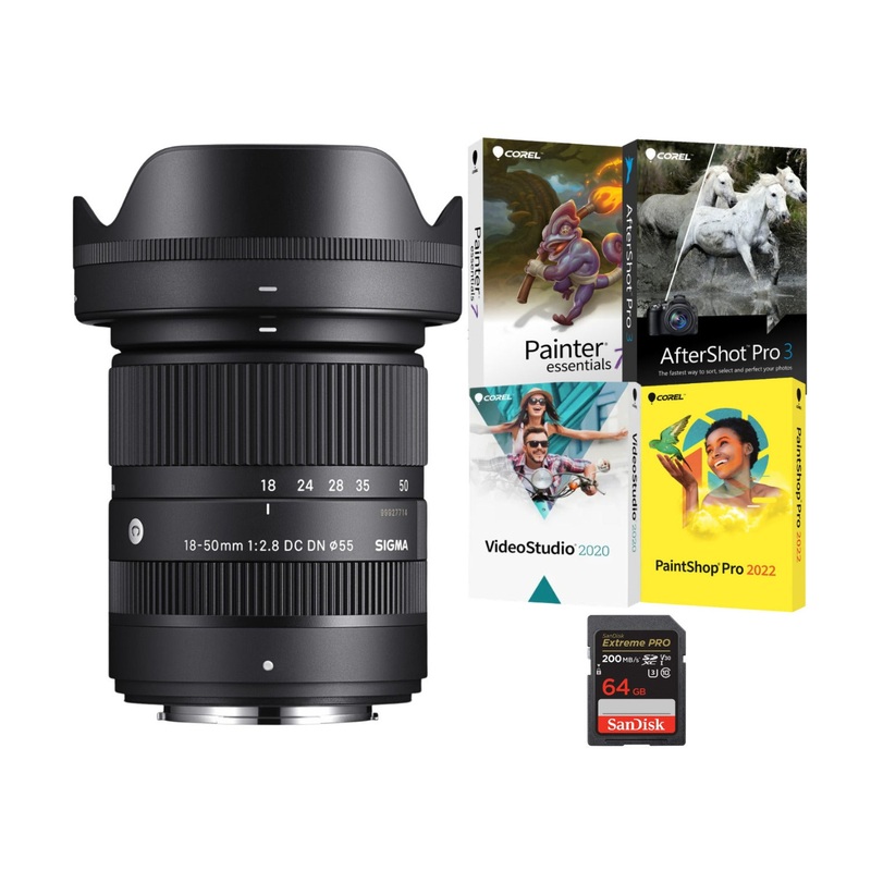Sigma 18-50mm F2.8 DC DN Contemporary Lens (Fujifilm X-Mount) Bundle