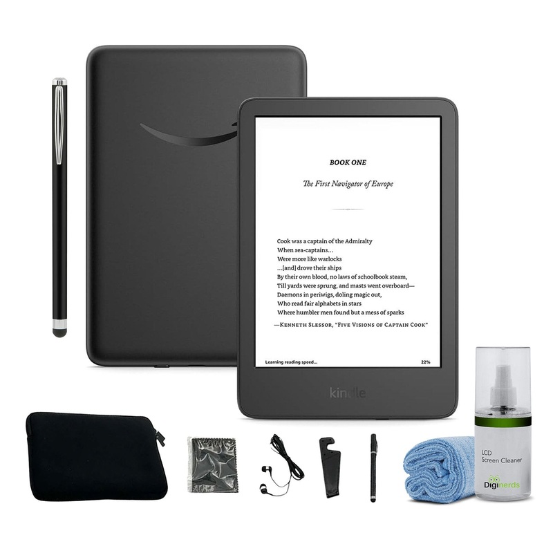 Kindle (16 GB) – 2024 – Lightest and most compact Kindle, with glare-free display, faster page turns, adjustable front light, and long battery life – Black  + More
