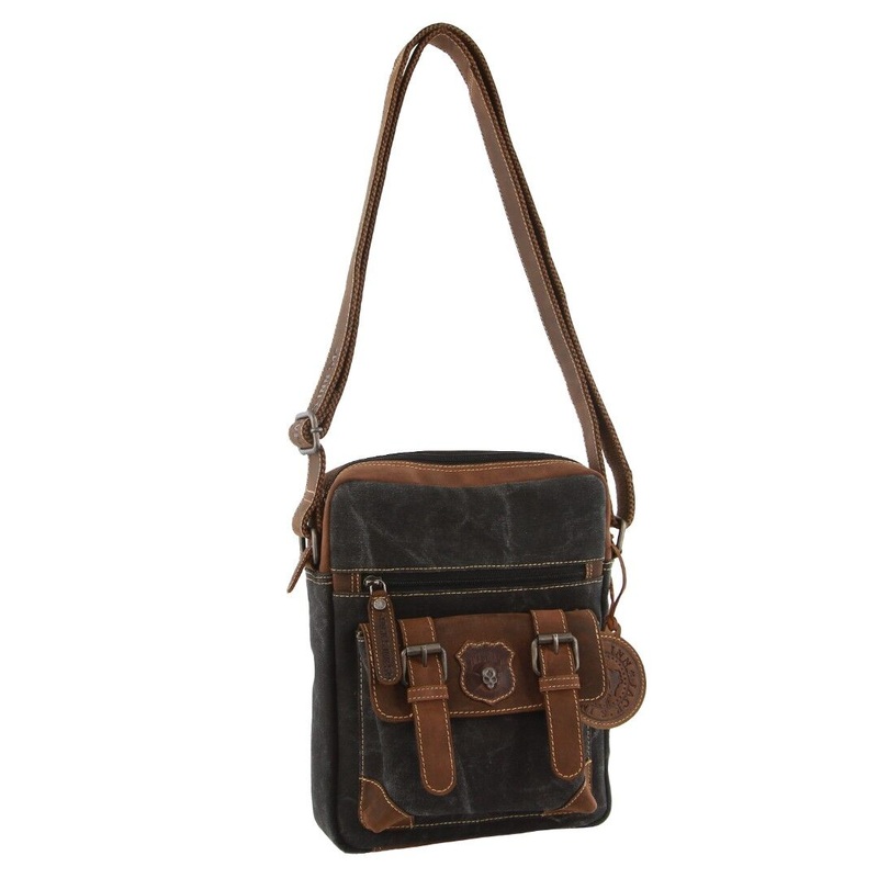 Jack’s Inn Panama Canvas and Leather Small Crossbody Bag Vintage (Cognac) Boutique Retailer