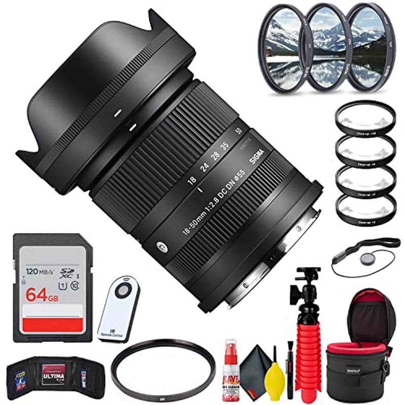 Sigma 18-50mm f/2.8 DC DN Contemporary Lens for Leica L With Accessories