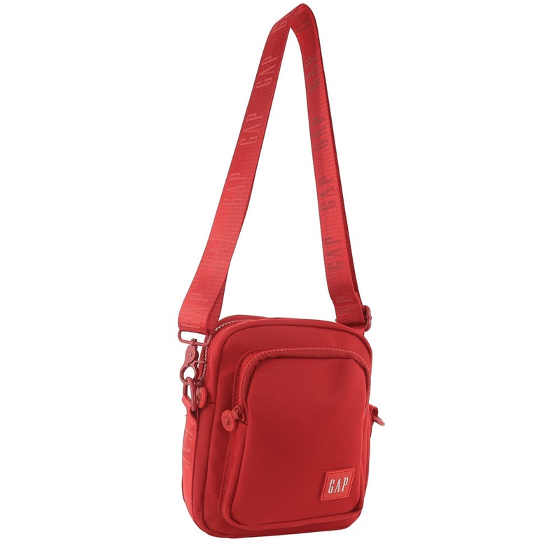 GAP Unisex Travel Nylon Shoulder Crossbody Bag w/ Zip Pocket 20x23cm Coral Orquestra