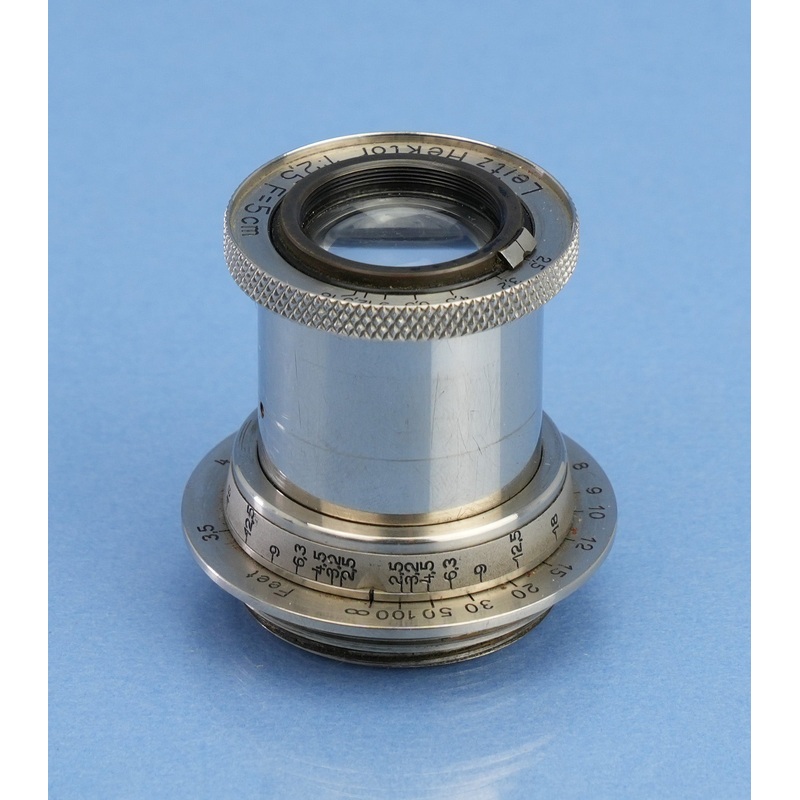 LEICA HEKTOR 50MM F2.5 NICKEL 11 O’CLOCK SM LENS! RARE LEVER & NO SERIAL # WOW!