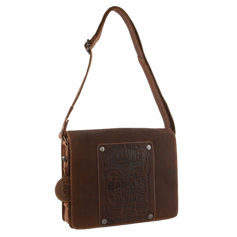 Jack’s Inn Lady Killer Brown Crazy Horse Leather Shoulder Bag (Cognac) Boutique Retailer