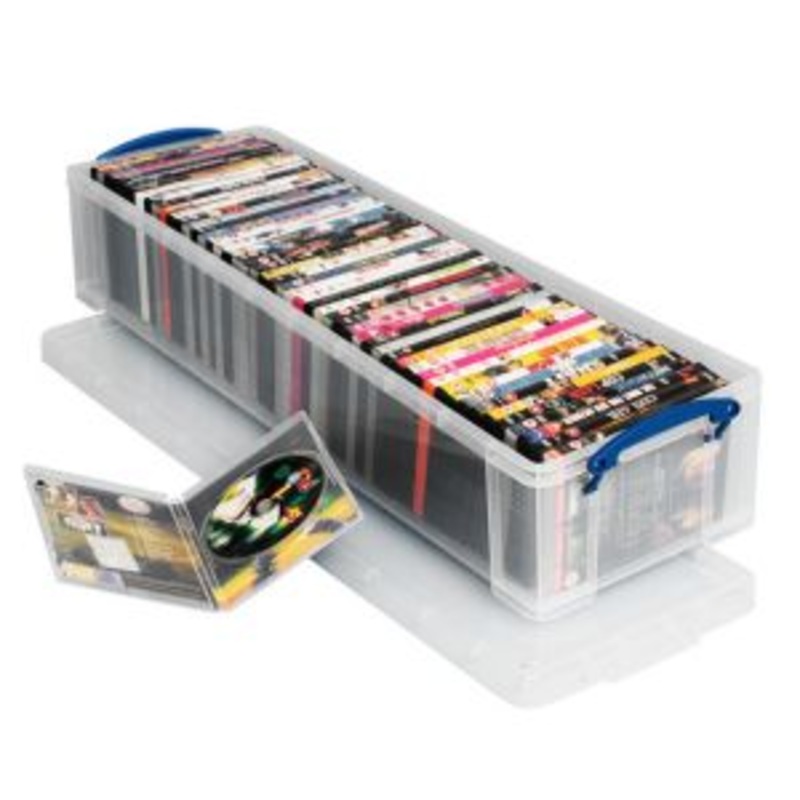 Really Useful Box 22 Litre Clear CD/DVD Storage Box Munk