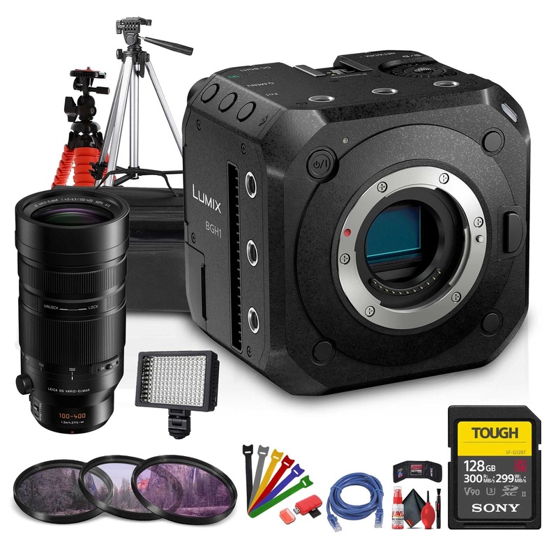Panasonic Lumix BGH1 4K Box Cinema Camera + Panasonic 100-400mm Lens + More