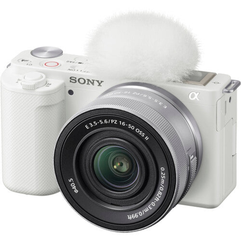 Sony ZV-E10 Mirrorless Camera with 16-50mm f/3.5-5.6 II Lens (White)