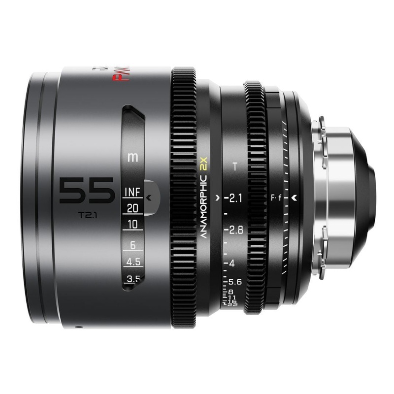 DZOFilm PAVO 55mm Anamorphic 2x T2.1 Neutral Coating and PL or EF Mount Lens (Space Gray and Black)