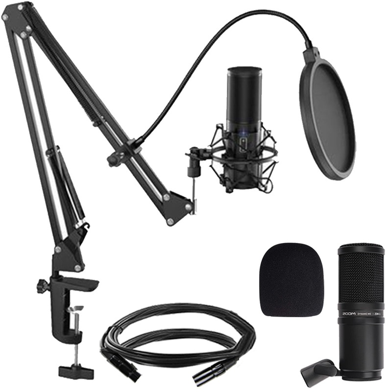 Zoom ZDM-1 Dynamic Microphone Optimized with Streaming Microphone Accessory Kit