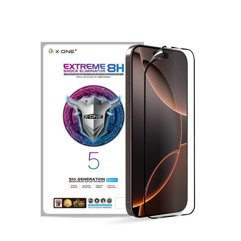 X.One Extreme Shock Hybrid Polymer Impact Screen Protector – iPhone 14 Pro (Transparent) Exyon