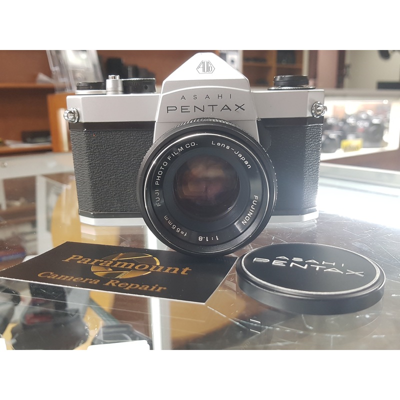 Asahi Pentax SP 500, w/ Fujinon 55mm F1.8 lens, CLA’d, 35mm SLR Camera