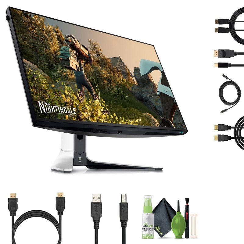 Alienware AW2723DF 27″ + USB Printer Cable + HDMI Cable + Cleaning Kit