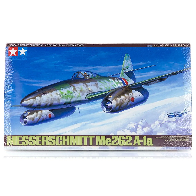 Tamiya 1/48 Messerschmitt Me 262 A-1a Fighter Scaled Plastic Model Kit Hobbyco