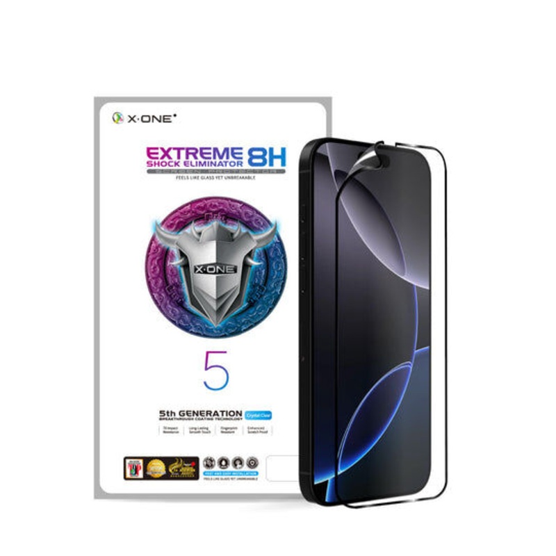 X.One Extreme Shock Hybrid Polymer Impact Screen Protector – iPhone 13 Mini (Transparent) Exyon