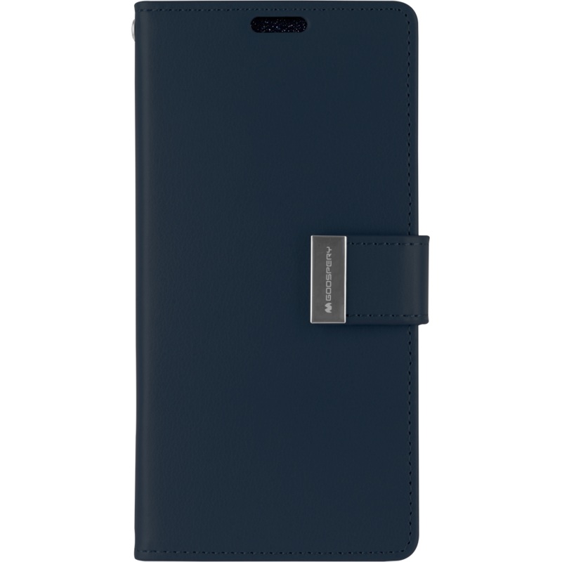 Goospery Rich Diary Case for iPhone 13 Pro Max – Navy/Lime Phonnic