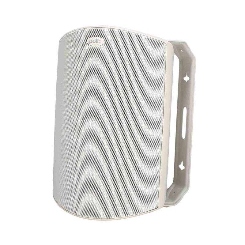 Polk Audio Atrium 5 Outdoor Speakers with Powerful Bass (Pair, White), All-Weather Durability, Broad Sound Coverage, Speed-Lock Mounting System