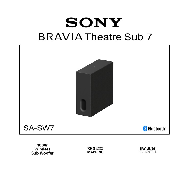 BRAVIA Theatre Sub 7 | 100W Additional Wireless Subwoofer (SA-SW7)