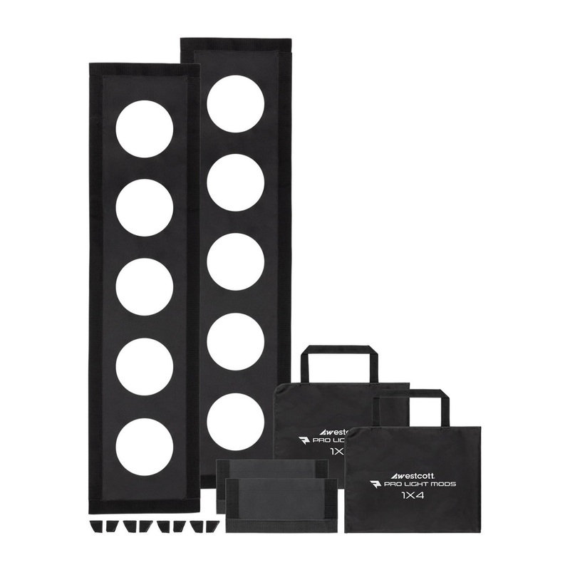 Westcott Pro Light Adjustable Corner System Mods 1 x 4 with Travel Case (2-Pack)