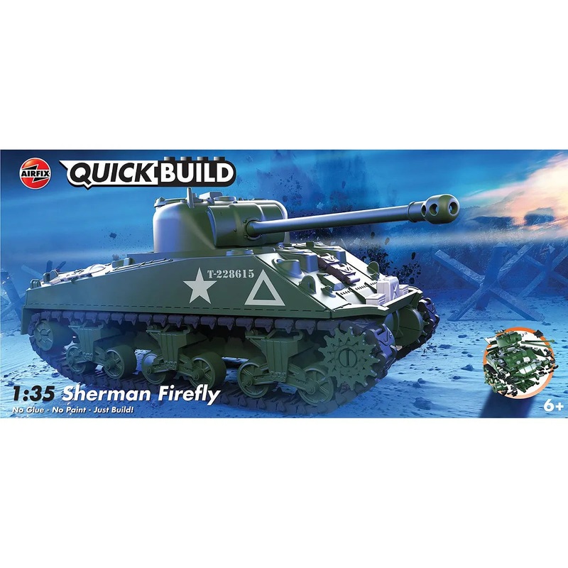 Airfix 1/35 Quickbuild Sherman Firefly Tank Scaled Plastic Model Kit Hobbies Direct