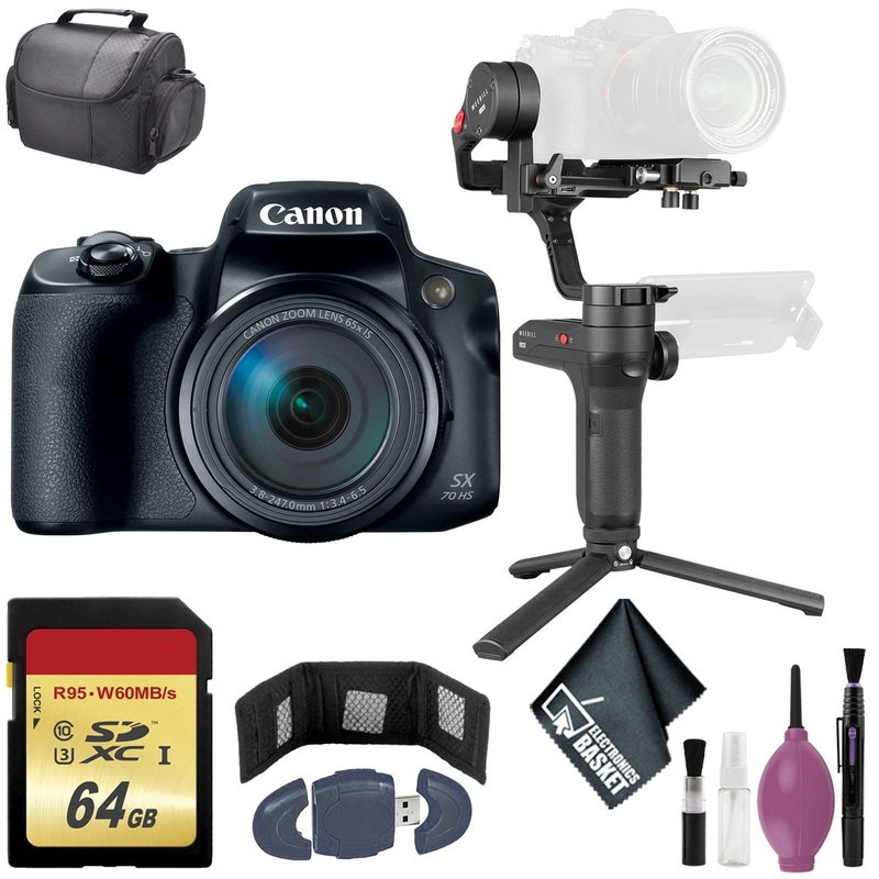 Zhiyun-Tech WEEBILL LAB Handheld Stabilizer – Canon PowerShot SX70 HS Digital Camera – 64GB Case