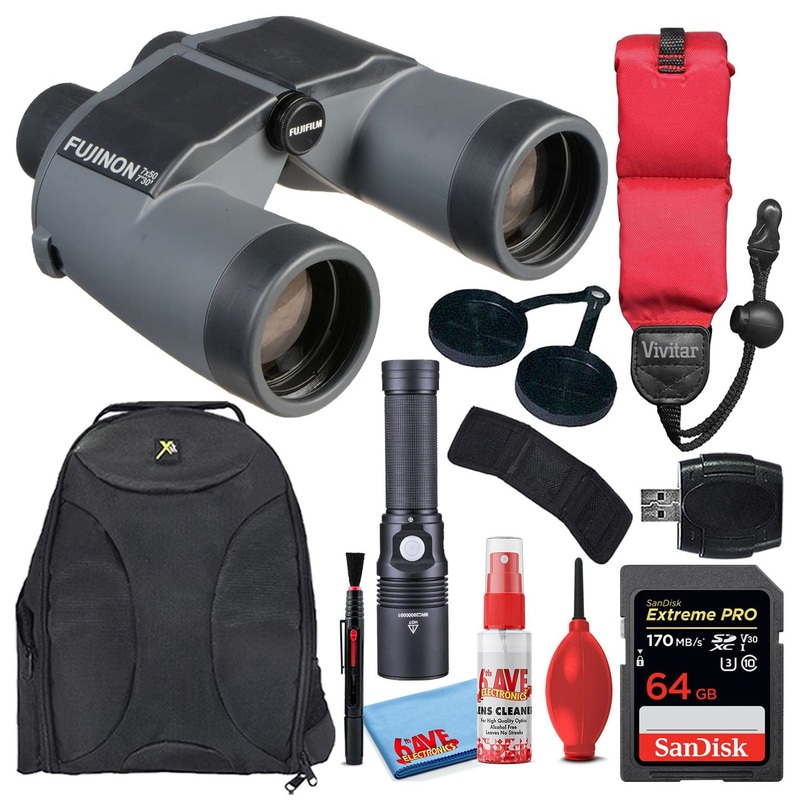 Fujifilm 7×50 WP-XL Mariner Porro Prism Binoculars + 64GB SD Card Bundle