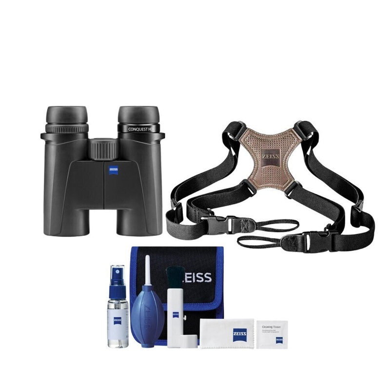 Zeiss Conquest HDX 10×32 Binocular with 90 Percent Light Transmission (Black) Bundle