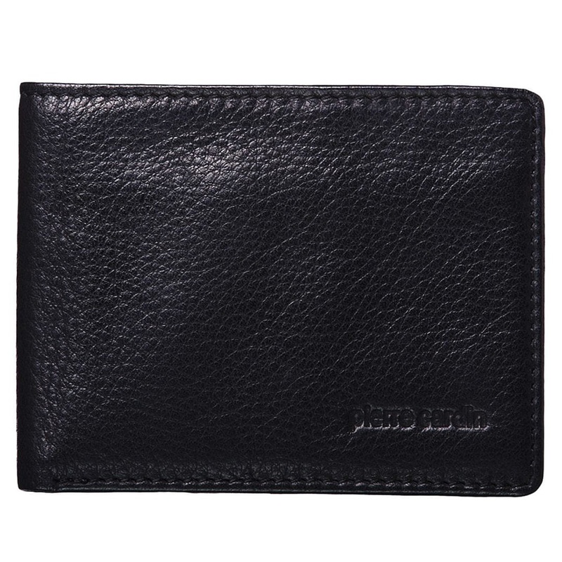 Pierre Cardin Men’s Italian Leather Bi-Fold Protected RFID Wallet 11cm Black Orquestra