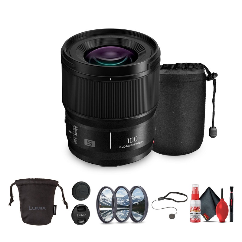 Panasonic Lumix S 100mm F/2.8 Macro Lens L Mount Bundle with Accessories