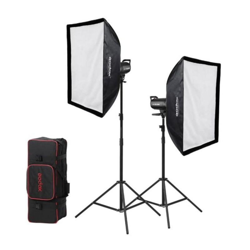 Godox SL60W Daylight LED Video 2-Light Kit with LCD Panel and Wireless Light Adjustment (Black)