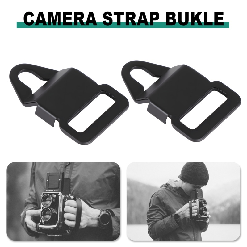 2x Matte Black Strap Clips Lugs Adapter Buckle For Fujica GL690 Contax 645 Kiev-60 120 Camera