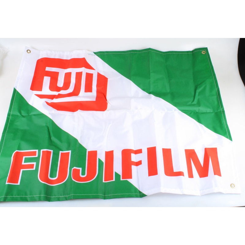 FUJI BANNER 29 BY 37 INCHES WITHOUT ANY WEAR OR TEARS.