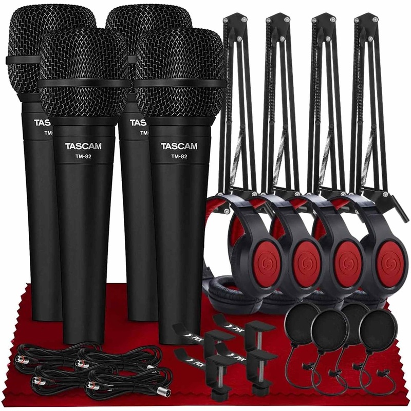 Tascam Dynamic Microphone, Black (TM-82)