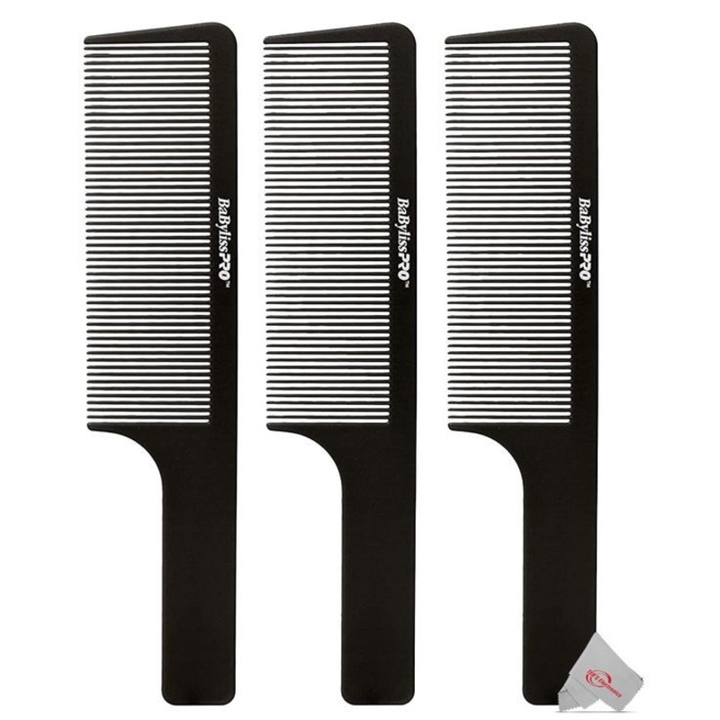 Three Pieces BaBylissPRO Barberology 9 Inch Clipper Comb Black