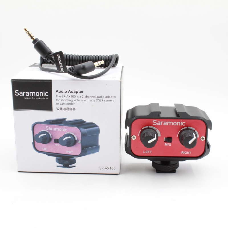 * OPEN BOX EXCELLENT * Saramonic SR-AX100 Passive 2-Channel Audio Adapter for DSLR Cameras