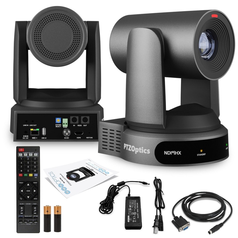 PTZOptics Move 4K PTZ Camera with 30x Zoom (Gray) (PT30X-4K-GY-G3)