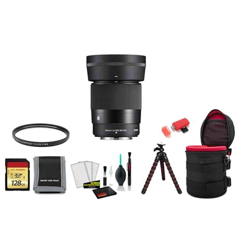 Sigma 30mm f/1.4 DC DN Contemporary Lens (FUJIFILM X) with Memory Card