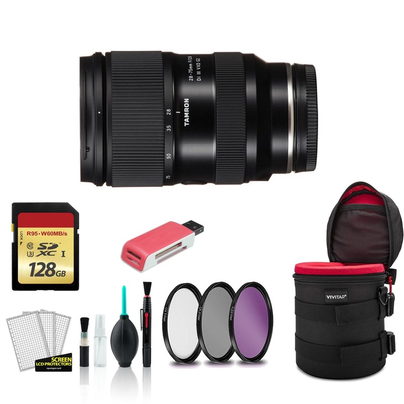 Tamron 28-75mm f/2.8 Di III VXD G2 Lens for Sony E – Kit with 128GB Memory Card (International Model)