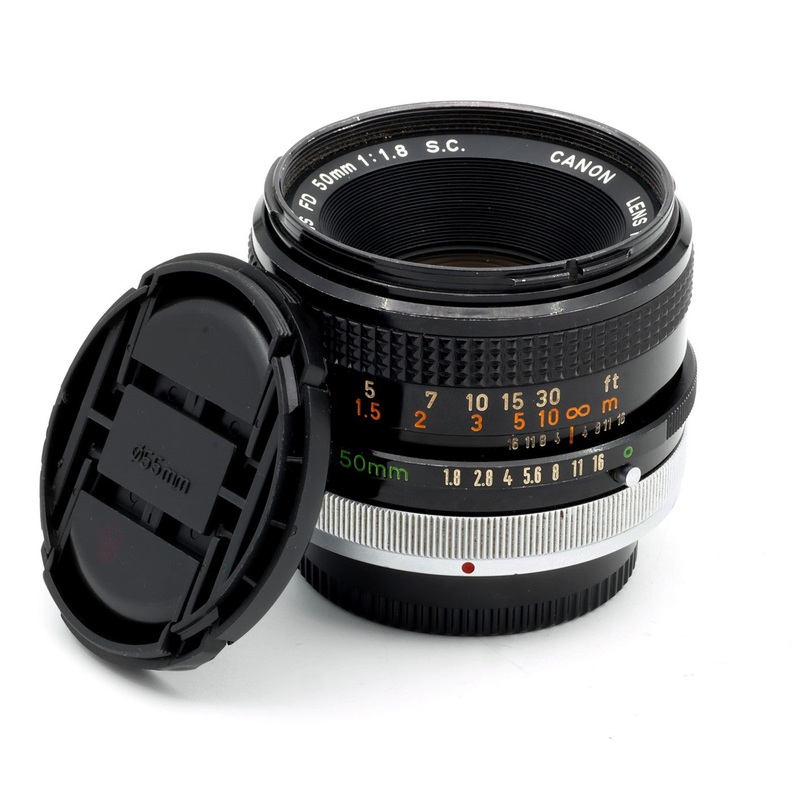 * USED * Canon 50mm F1.8 S.C. FD Film Lens