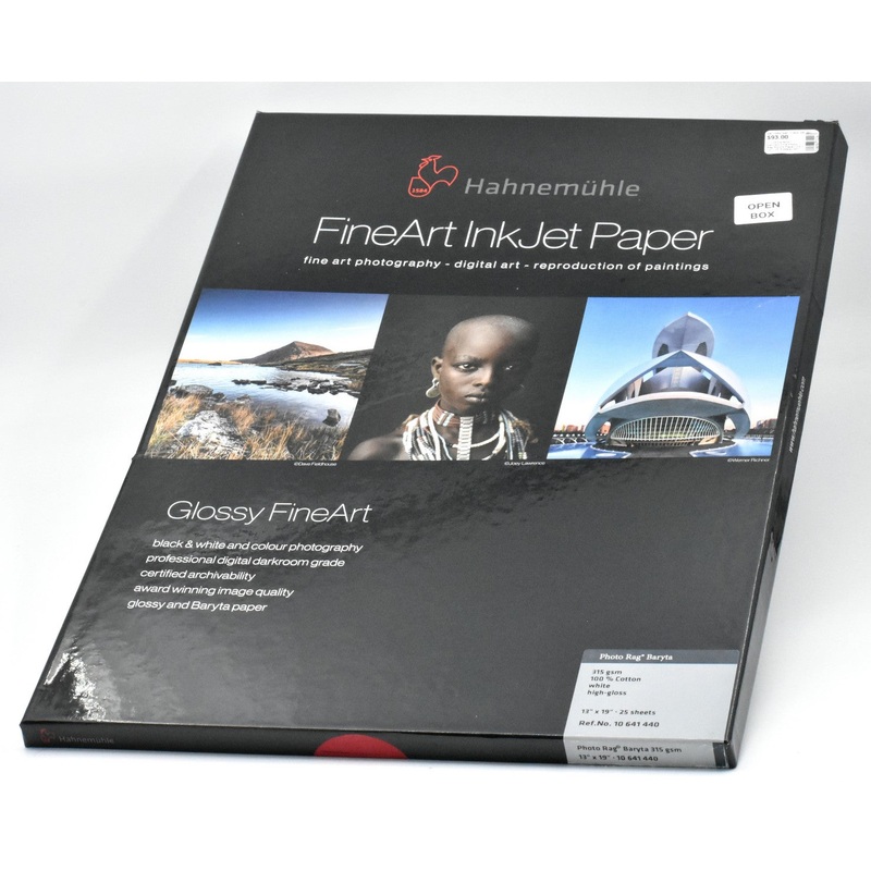 * OPEN BOX * Hahnemhle Photo Rag Baryta Paper (13 x 19″, 25 Sheets)