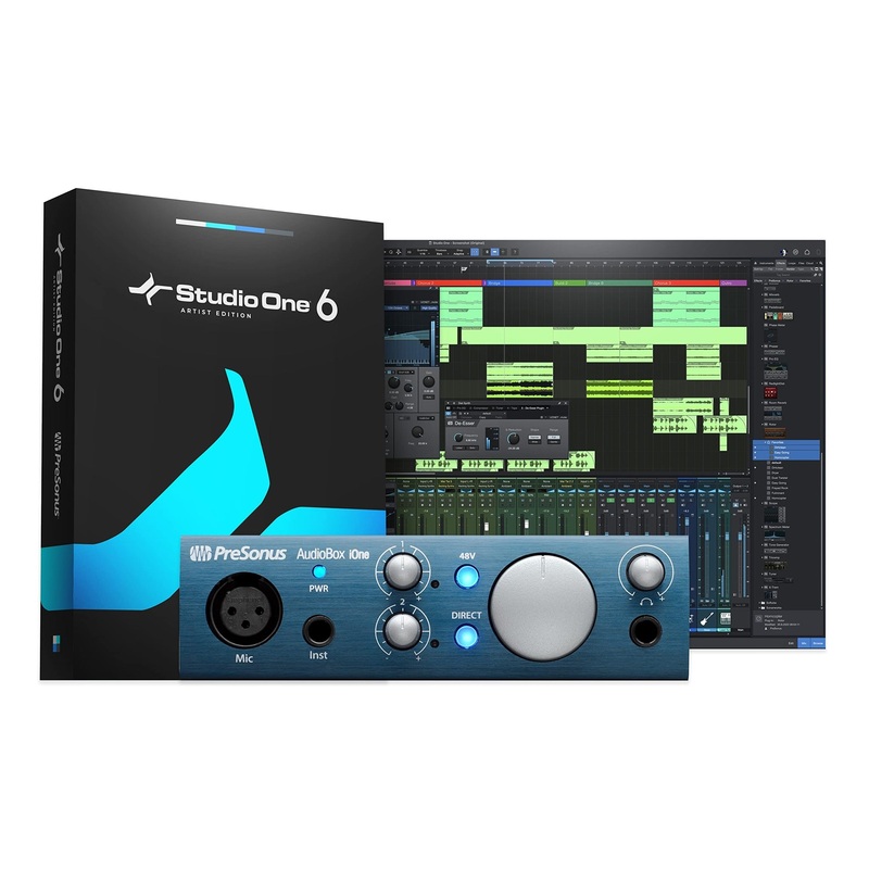 PreSonus AudioBox iOne 2×2 USB/iPad Audio Interface with Studio One Artist and Ableton Live Lite DAW Recording Software