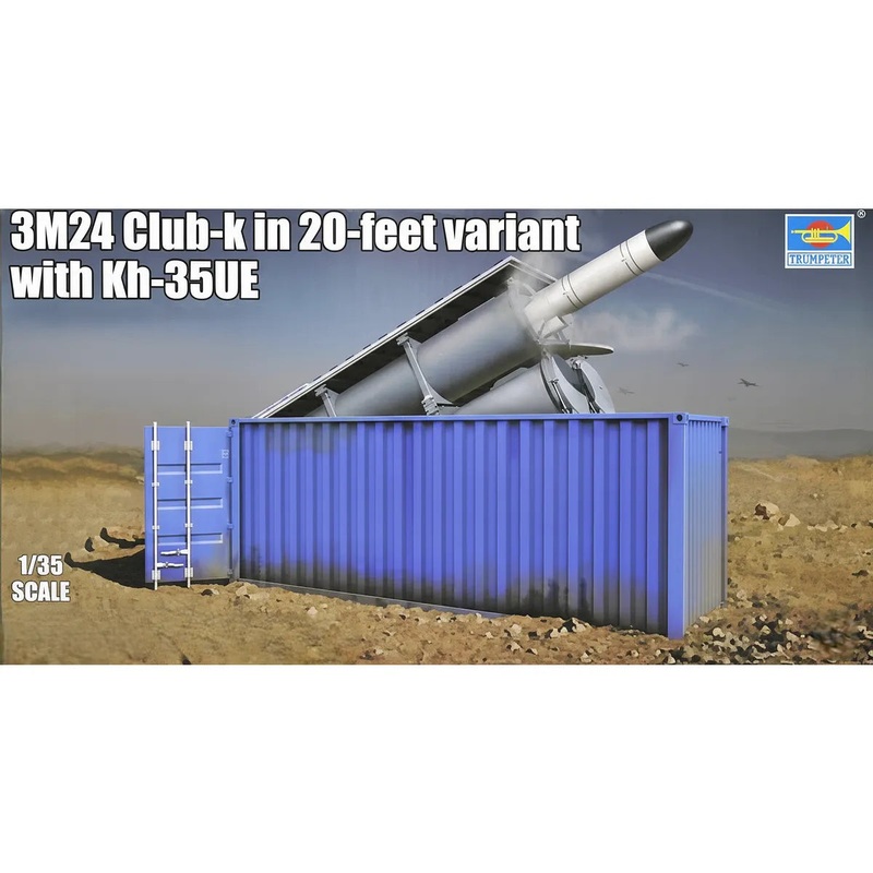 Trumpeter 1/35 3M24 Club-K in 20 Feet Variant with KH-35UE Scaled Plastic Model Kit Hobbies Direct