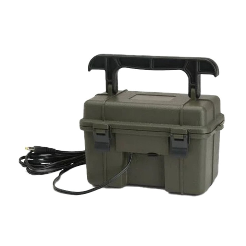 Stealth Cam 12V Weatherproof Battery Box with Sealed 12V Lead Acid Battery (Dark Green)