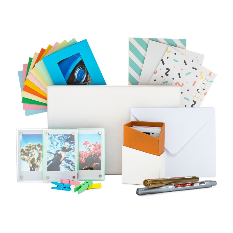 Focus Camera Instax Film Kit for Fujifilm Mini with 3 Magnetic and 10 Hanging Frames and Storage Box