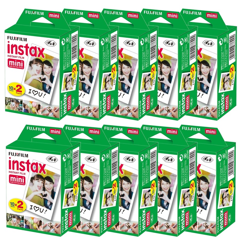 Fujifilm 2×10 Film Mini Instax Film Pack – 10 Packs – 200 Exposures
