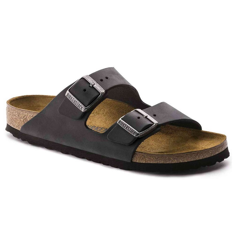 Birkenstock Arizona Oiled Leather Sandals,Black Oiled Leather,36 N EU