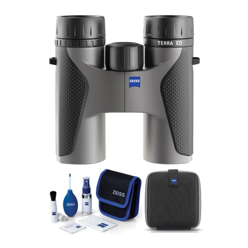 ZEISS 8×32 Terra ED Binoculars (Gray) with Lens Cleaning Kit
