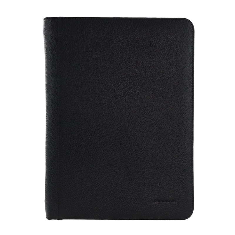 Pierre Cardin Unisex Leather A4 Business Notepad/Folio Case Black Orquestra