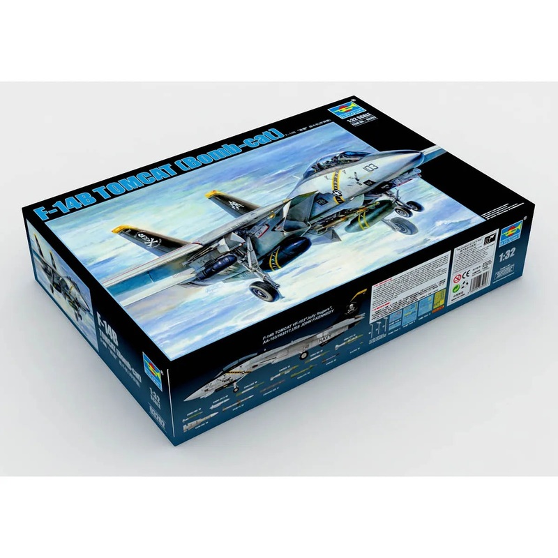 Trumpeter 1/32 F-14B Tomcat (Bomb-Cat) Bomber Jet Scaled Plastic Model Kit Hobbies Direct