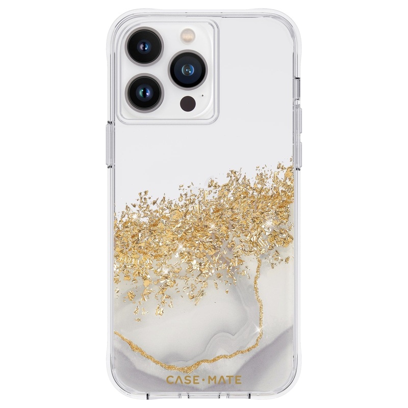 CASE MATE Karat Marble Case for iPhone 14 Pro (White Marble) Force Technology
