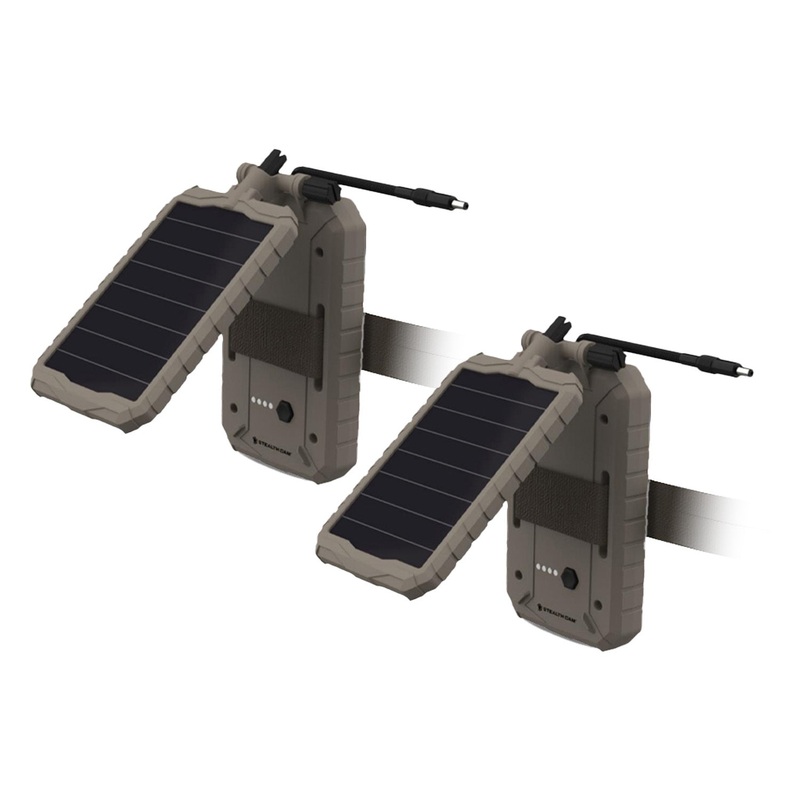 Stealth Cam Sol-Pak 3000mAh Solar Battery Pack with T-Swivel Brackets and ABS Housing (2-Pack)